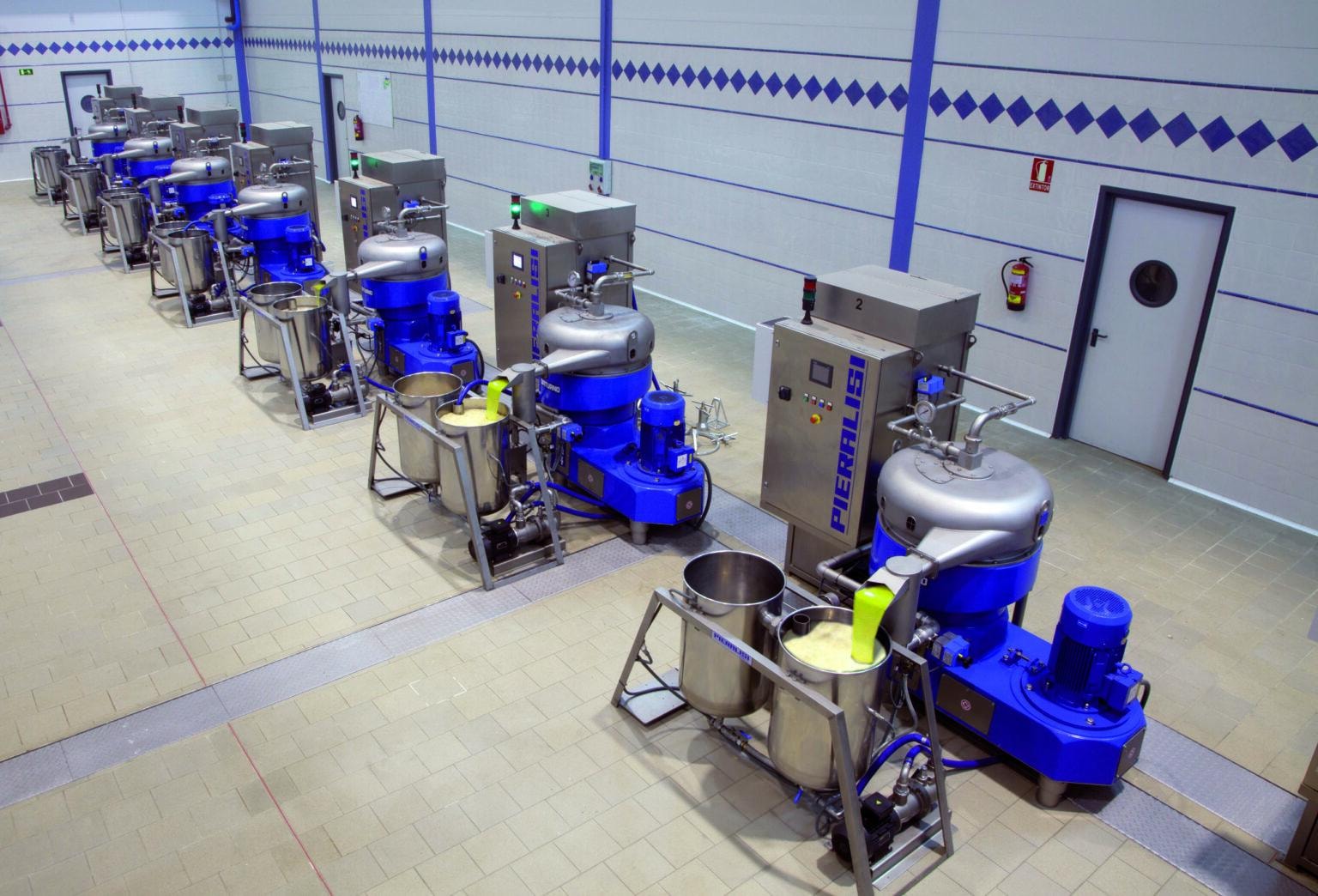Pieralisi centrifuge filter units in the Ward mill